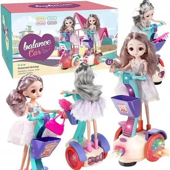 Panenka Interaktivní Panenka na Vozítku Hračka pro Děti Světelné Efekty a Melodie