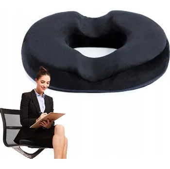 Polštář ORTOPEDICKÝ POLŠTÁŘ NA SEDADLO, PODLOŽKA PROTI HEMOROIDŮM, POLŠTÁŘ NA KANCELÁŘSKOU ŽIDLI, ČERNÝ