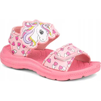 Chlapecké sandály AXIM 25423 LEHKÉ DĚTSKÉ PĚNOVÉ SANDÁLY DO VODY NA SUCHÝ ZIP RŮŽOVÉ VEL. 23