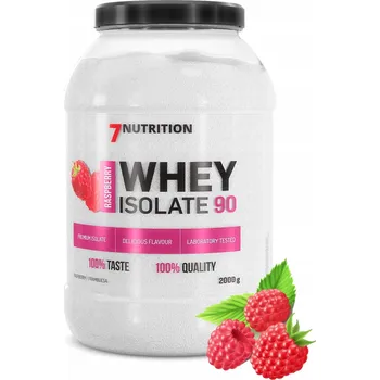 Protein Proteinový izolát 7Nutrition malinový prášek 2000 g bez aspartamu