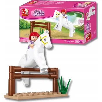 ostatní stavebnice Sluban Dívčí sen B0517 Koně a překážkové Stavebnice 20 ks