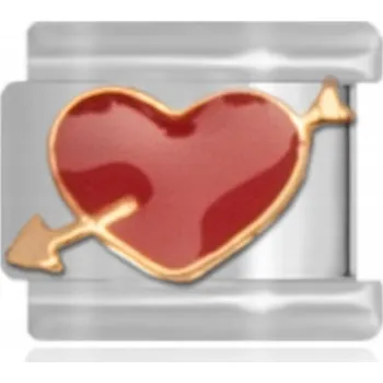 Přívěsek Článek modulu - srdce probodnuté šípem Maybeme