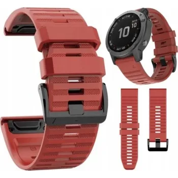 Řemínek na hodinky ŘEMÍNEK ŘEMÍNEK pro GARMIN Fenix 6X, Fenix 6X PRO, Fenix 7X, Fenix 7X Solar, ČERVENÝ