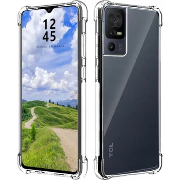Pouzdro na mobilní telefon Zadní Kryt RCBR pro TCL 40SE 4G ANTISHOCK CASE průhledný