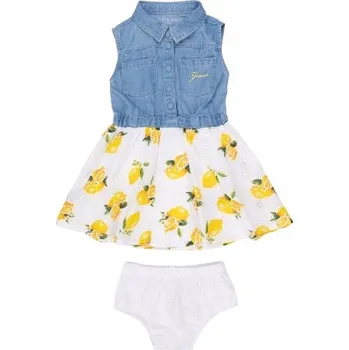 Dámské šaty Dětské rozšířené mini bavlna šaty Guess , velikost 68