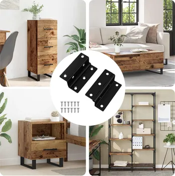 pant vidaXL Závěs 2 pcs Černá 38 x 17 x 60 mm Železo