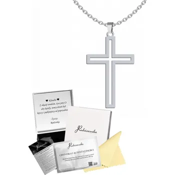Náhrdelník Stříbrný Náhrdelník s Křížkem s Věnováním