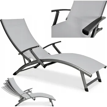 Zahradní lehátko Lehátko Focus Garden šedé kovové