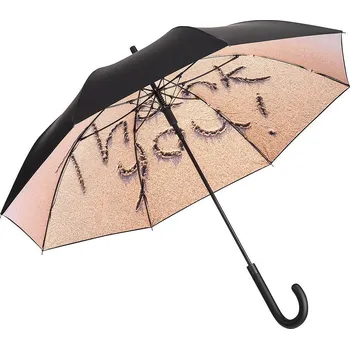 Deštník FARE dámský holový deštník s potiskem NATURE MAX BEACH 1193