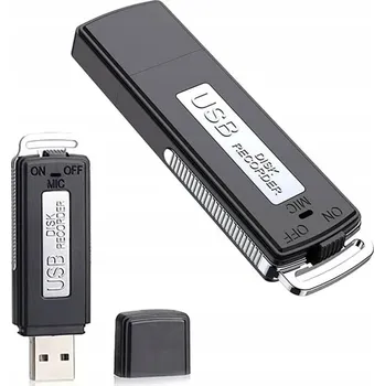 Diktafon Mini diktafon pendrive 16 GB nahrávání WAV 192 kbps 16 h záznamník zvuku