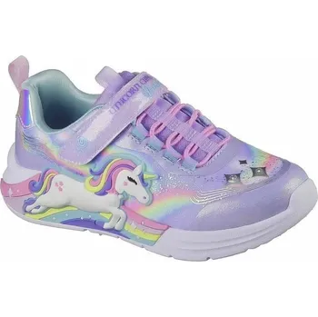 Chlapecká obuv Skechers S Lights - Unicorn Chaser 302298L-LVMT Lavender/Multi dětské EU 34