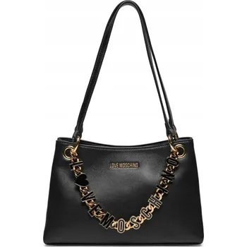 Kabelka Love Moschino kabelka z pravé kůže černá