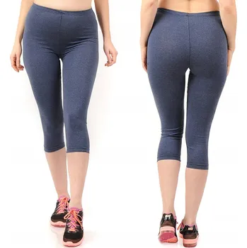 Dámské legíny Dámské 3/4 legíny bavlna Rybářky Krátké legíny Polské JEANS M