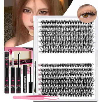 Bondingové řasy 100% DELIKÁTNÍ 280ks 9-16mm pro prodlužování řas DIY