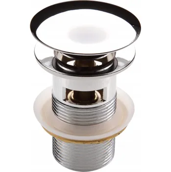 Sifon Zátka s přepadem klik-klak kulatý Deante stříbrná