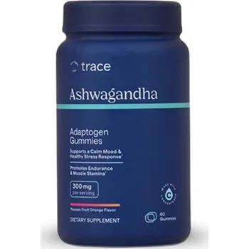 Přípravek na podporu paměti a spánku Trace Minerals Ashwagandha Gummies 300 mg, 60 gumových bonbonů>