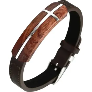 Šperk Gaira Kožený náramek Cross 36754