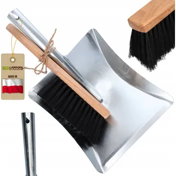 Lopatka se smetáčkem ToolSpace kovový, stříbrný, přírodní