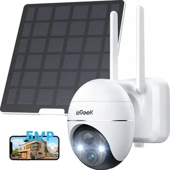 IP kamera Venkovní otočná IP WiFi kamera 5MPx 4x ZOOM Solární s 9600mAh baterií