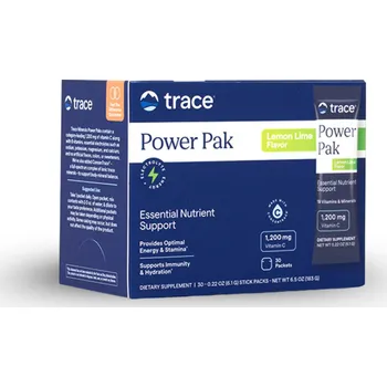 Nápoj pro sportovce Trace Minerals Power Pak – Šumivý elektrolytický nápoj (Citron+Limetka), 30 sáčků>