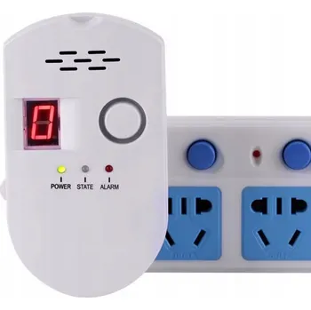 Bezpečnostní detektor Detektor Plynu Zemního Metanu LPG Propan Butan Měřič Alarm Detektor Bílý