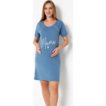 Těhotenské noční prádlo Noční košile ke kojení 21304 Mama Love Blue