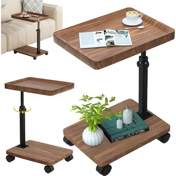 Konferenční stolek KONFERENČNÍ STOLEK BOČNÍ NOČNÍ DŘEVĚNÝ ODOLNÝ A PEVNÝ NASTAVITELNÝ 45-80 CM