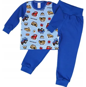 Chlapecké pyžamo PYŽAMO kolekce z ORGANICKÉ BAVLNY GOTS AUTA Chrpa vel. 98 KLEKLE
