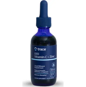 Trace Minerals Iónový Zinek + Vitamín C + Stopové minerály ConcenTrace®, 59 ml>