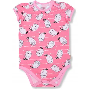 Kojenecký overall DUPIČKA 74 CELOPROPÍNACÍ overal bez ťapek, korálová