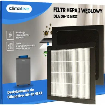 Odvlhčovač vzduchu Odvlhčovač vzduchu Climative Filtr HEPA H10 & Carbon do DH-12 Nexi ION UV 190 W 12 l/