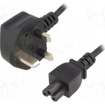 Napájecí kabel Napájecí kabel Linetek UK Anglický BS 1363 - Čtyřlístek IEC C5 1 metr