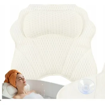 Polštář Polštář relaxační do vany, opěrka hlavy s přísavkami, ergonomický, síťka