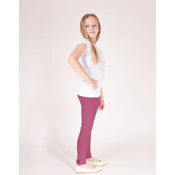 Dámské legíny Růžové bavlněné legíny s mašličkou Nicol, vel.