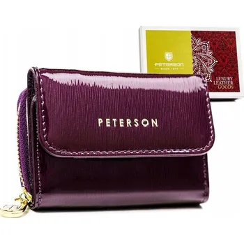 Peněženka Peterson peněženka z pravé kůže fialová - dámská