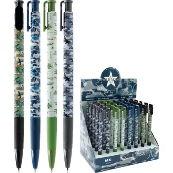 Kuličkové pero M&G Army 0,7 mm - modrá náplň (mix /cena 1ks)