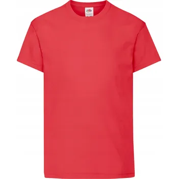 Chlapecké tričko Fruit of the Loom dětské tričko červené bavlna velikost 140