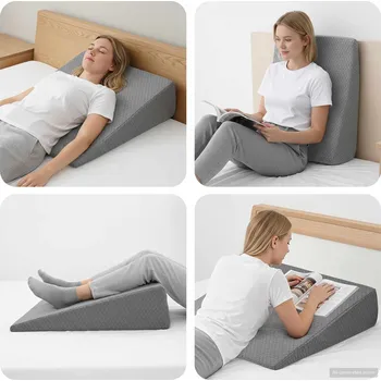 Polštář Polštář na svah Jednobarevný Šedá 69 x 64 x 19 cm