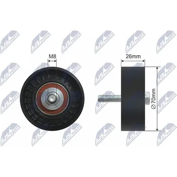 Vratná/vodicí kladka, klínový žebrový řemen NTY RNK-FR-004