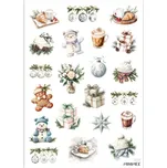 MINIMEE Papírové samolepky v aršíku A5 Bílé Vánoce