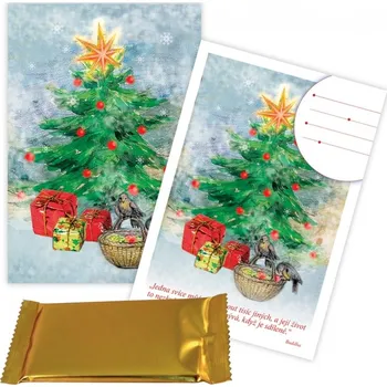 Čokoláda Hanna Maria Therapy Čokoláda veselé Vánoce stromeček hořká 32 g