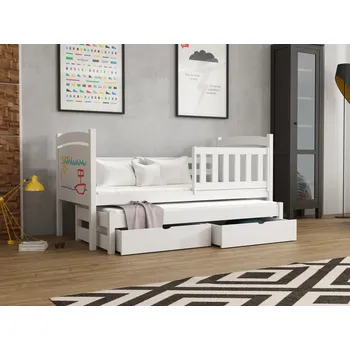 Dětská postel Dětská postel s přistýlkou Sandra Barva dřeva: Bílá barva, Rozměry: 80x180