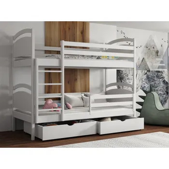 Dětská postel Patrová postel Mája Barva dřeva: Bílá barva, Rozměry: 80x180