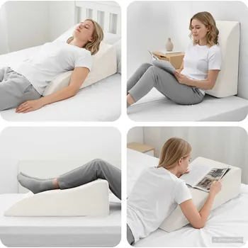 Polštář na nohu Bílá 68 x 41 x 24 cm