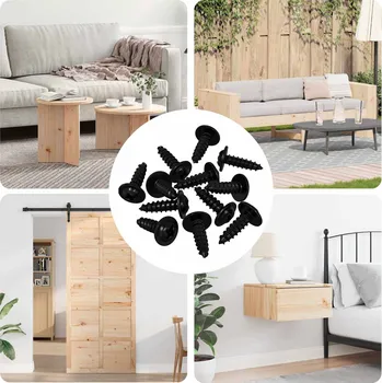 Hřebík Samovrtný hřebík 12 pcs Černá 3,5 x 12 mm Železo