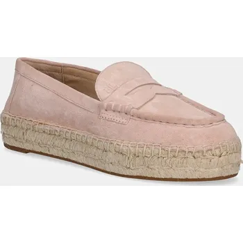 Dámské baleríny Semišové espadrilky Lauren Ralph Lauren Luize Loafer 802953958009.650 růžová 03X, EUR 40