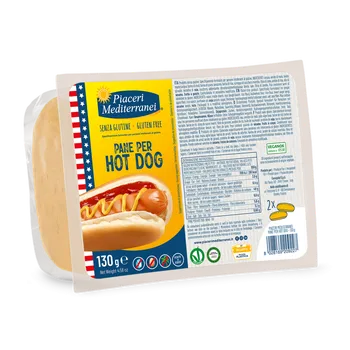 Trvanlivě pečivo Piaceri Mediterranei bezlepkové HOT DOG housky 130g (2ks)