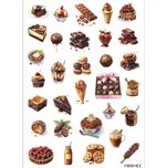 MINIMEE Papírové samolepky v aršíku A5 Čokoládové pokušení