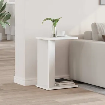 Obývací pokoj Odkládací stolek Bílá 35 x 25 x 50 cm kompozitní dřevo
