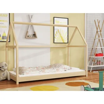 Dětská postel Dětská domečková postel Veronika Barva dřeva: Borovice přírodní, Rozměry: 80x180